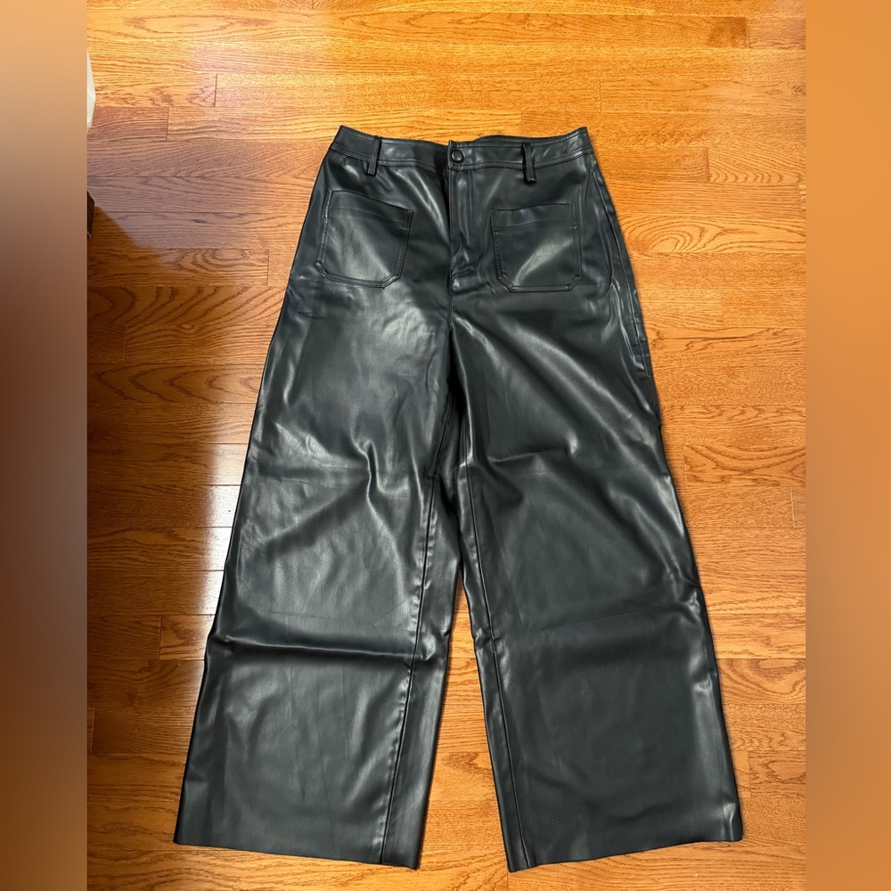 Fate Black Faux Leather Pants